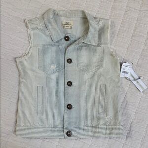 O'Neill Light Blue Striped Denim Vest